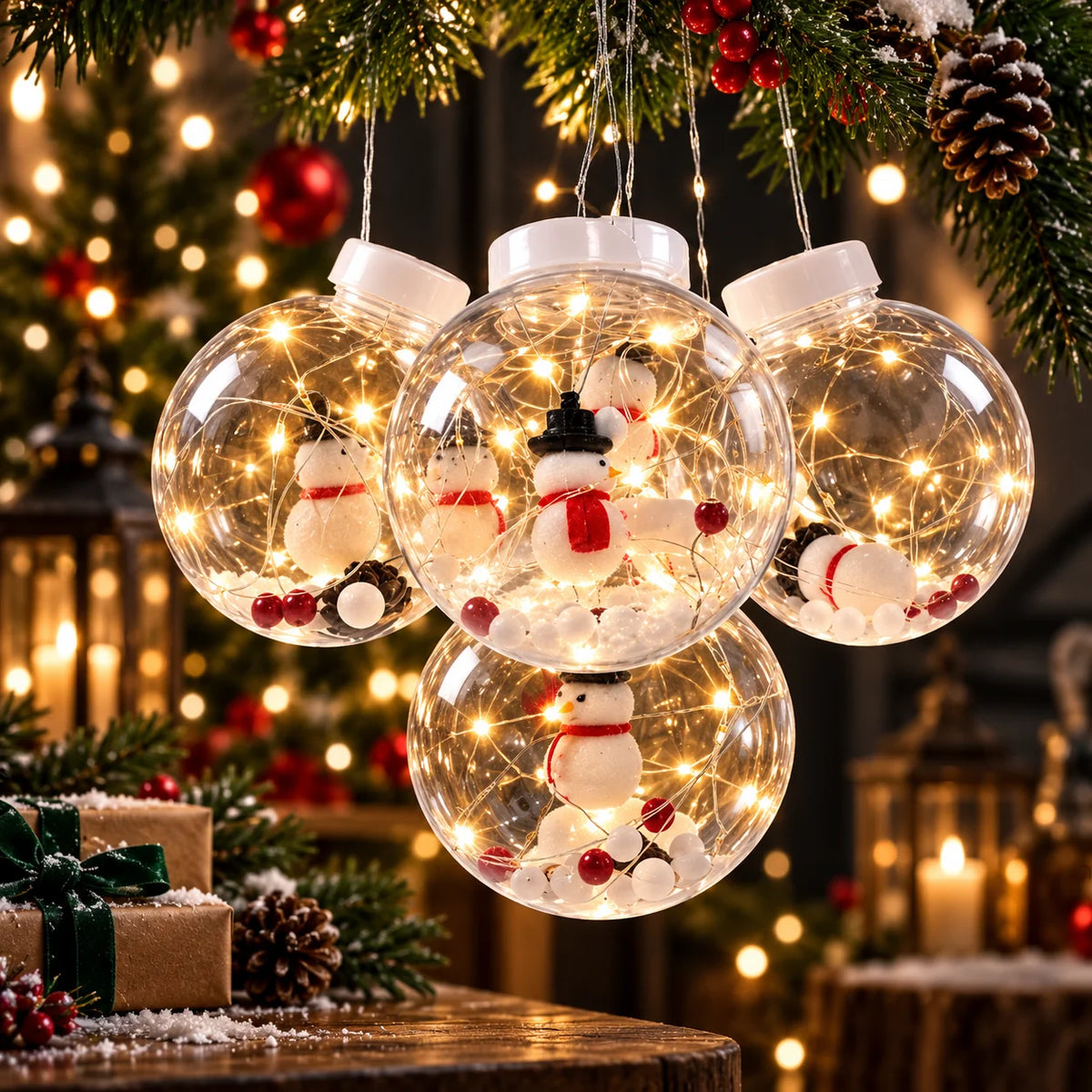 Curtain String Lights 10 LED Ornament Balls Connectable