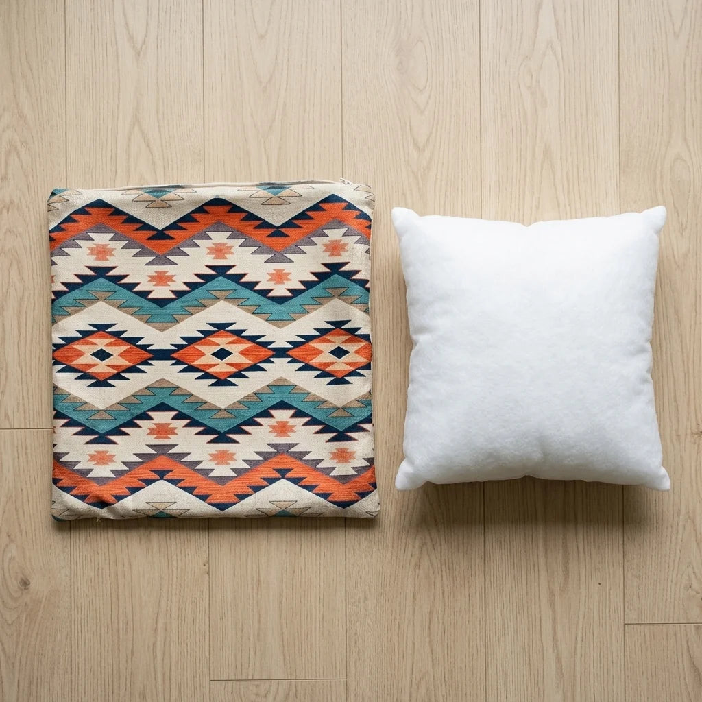 Cushion Cover Kilim Geometric Woven Fits 18 Inch