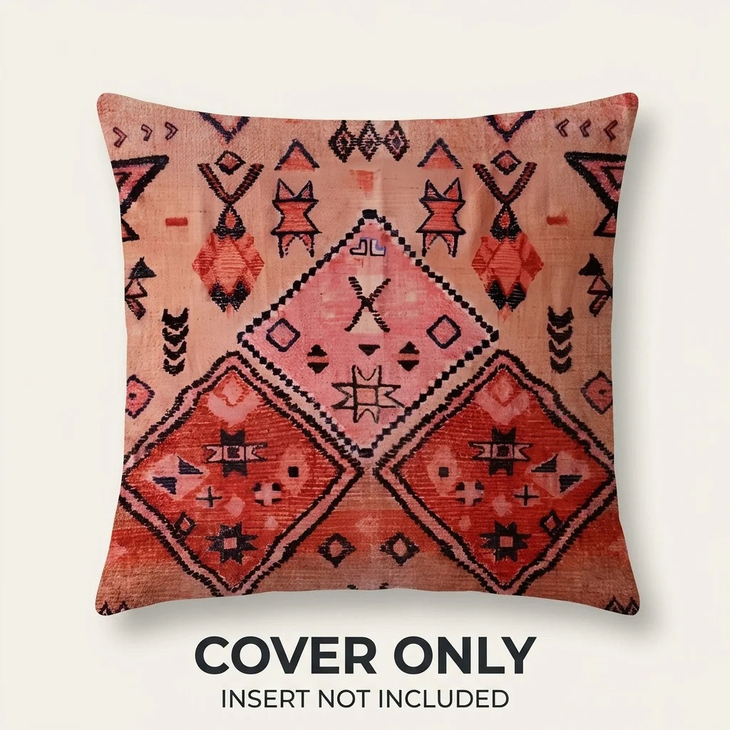 Cushion Cover Kilim Geometric Woven Fits 18 Inch