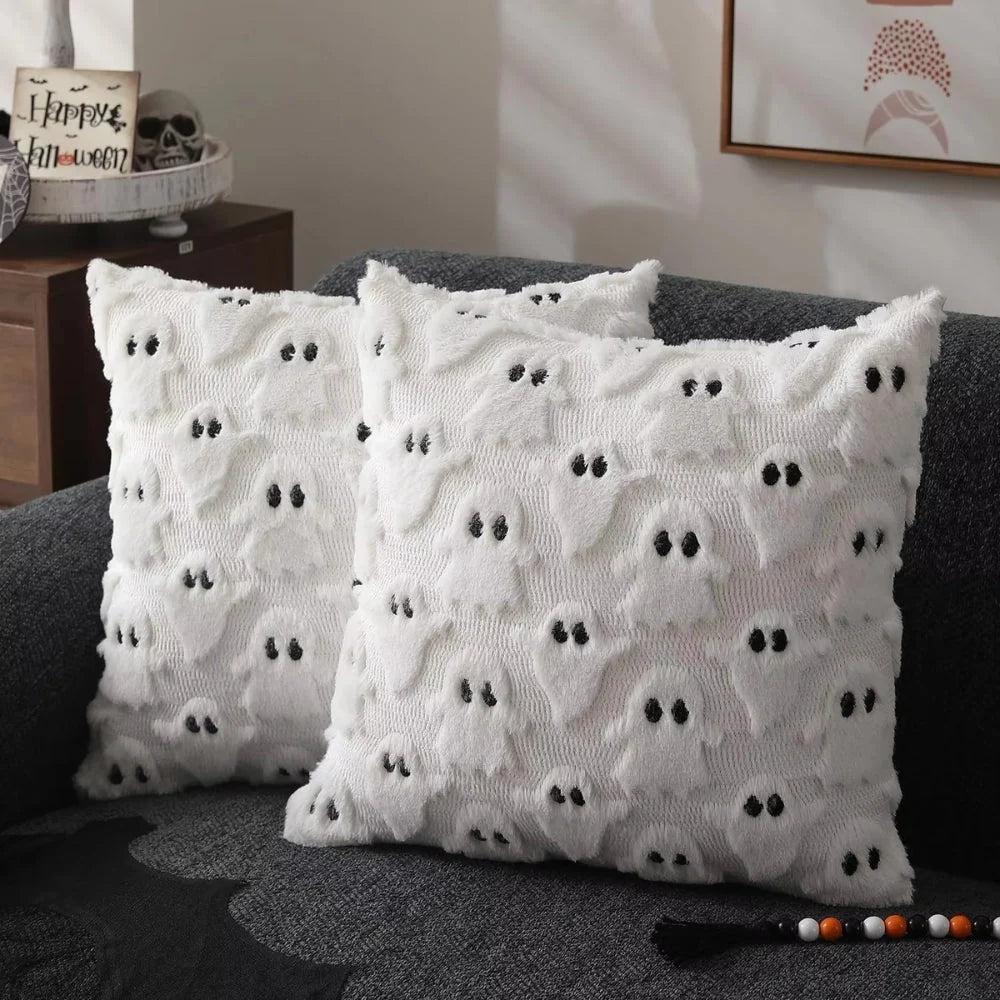 Cushion Cover Pumpkin Pattern Microfiber Blend 18 x 18