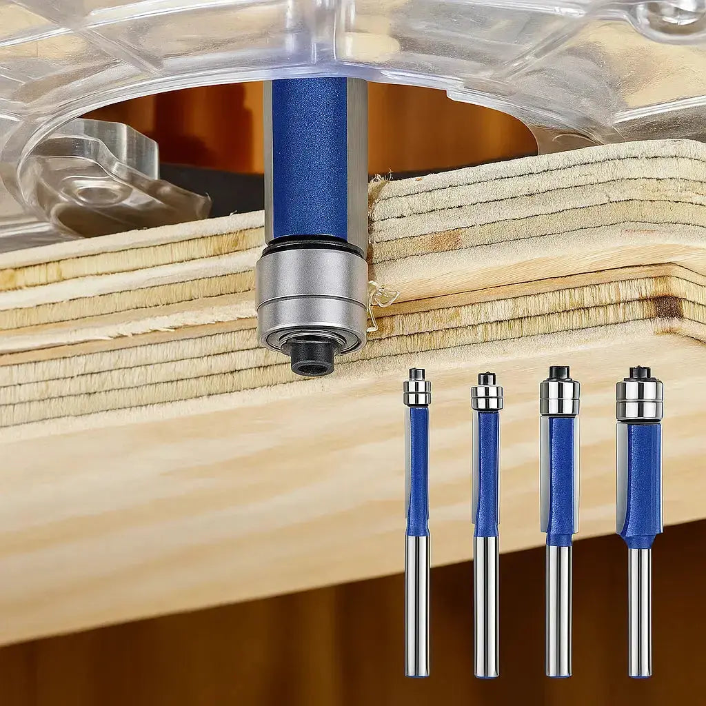 Deburring & Polishing Set Double Bearing 1/4 Inch Shank