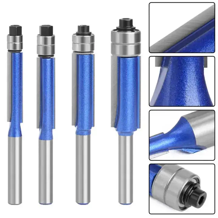 Deburring & Polishing Set Double Bearing 1/4 Inch Shank