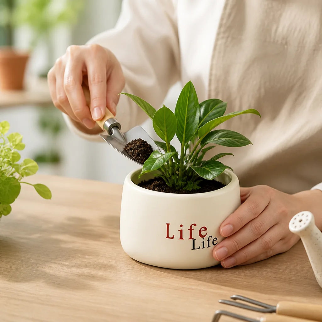 Decorative Planter Matte Finish 11.5cm Diameter Indoor & Outdoor