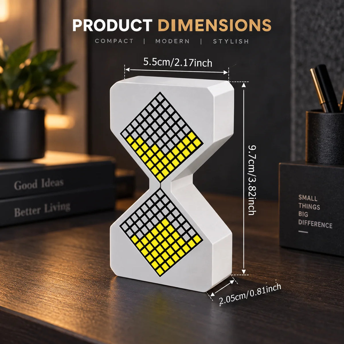 Desk Timer LED Hourglass Silent 1 To 30 Minutes