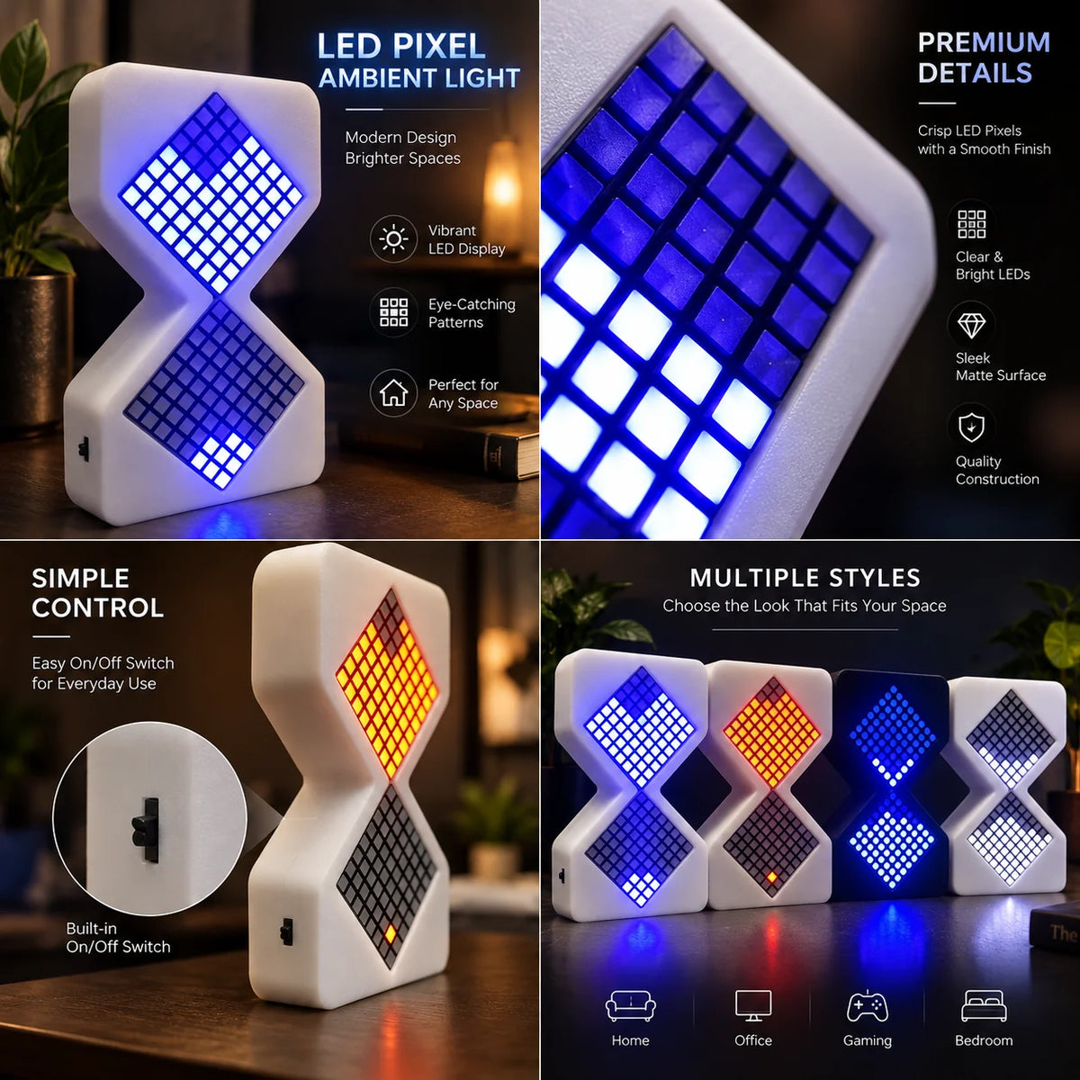 Desk Timer LED Hourglass Silent 1 To 30 Minutes