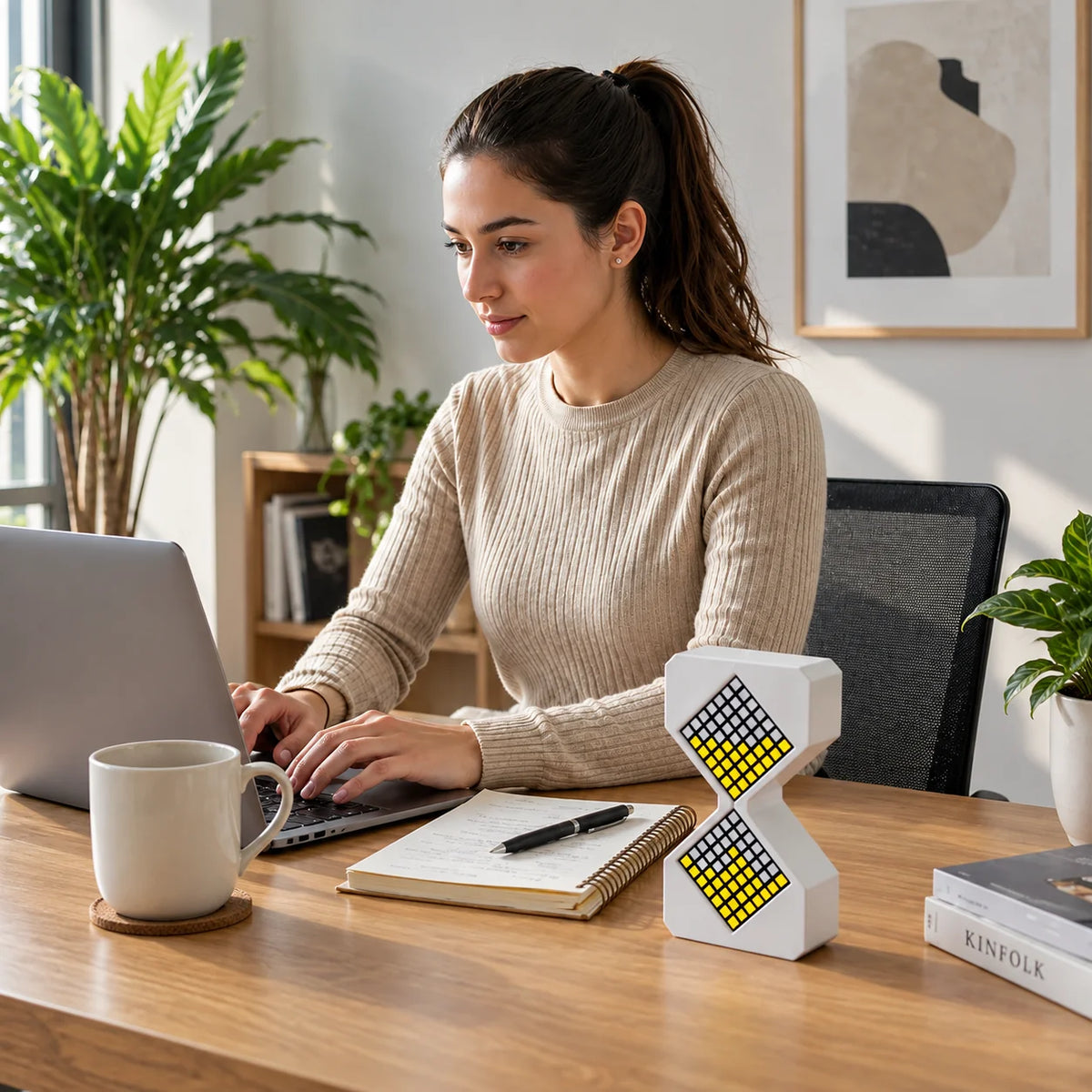 Desk Timer LED Hourglass Silent 1 To 30 Minutes