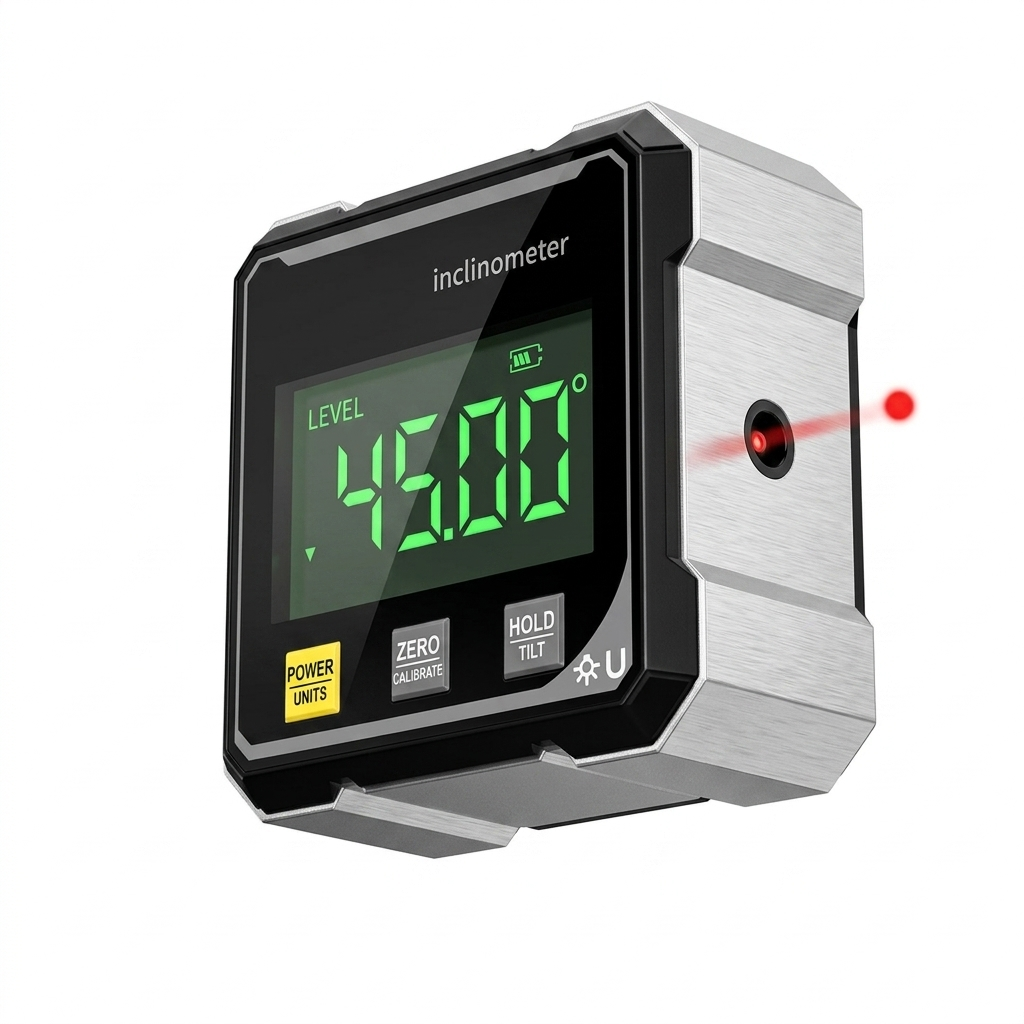 Digital Angle Finder Laser Line 4-Sided Magnetic Base ±0.2°