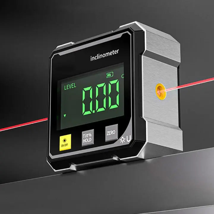Digital Angle Finder Laser Line 4-Sided Magnetic Base ±0.2°
