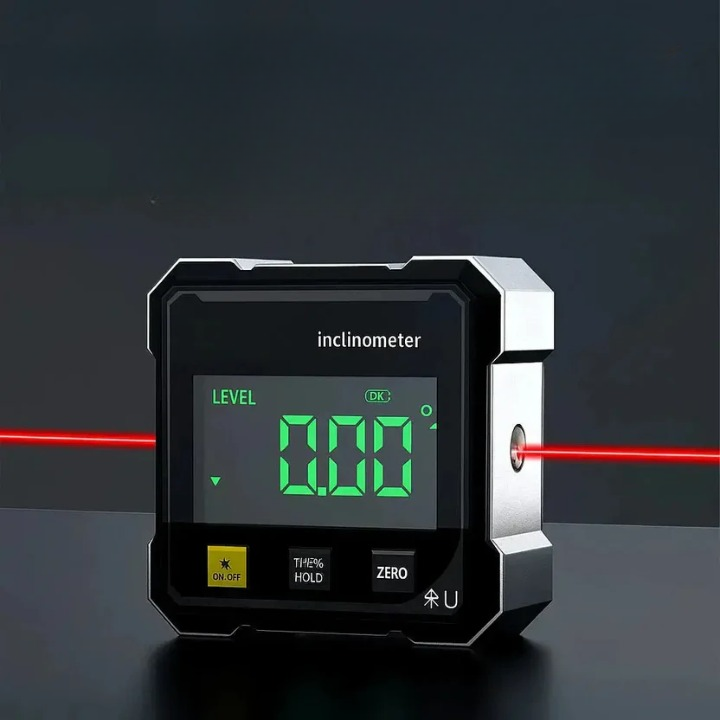 Digital Angle Finder Laser Line 4-Sided Magnetic Base ±0.2°