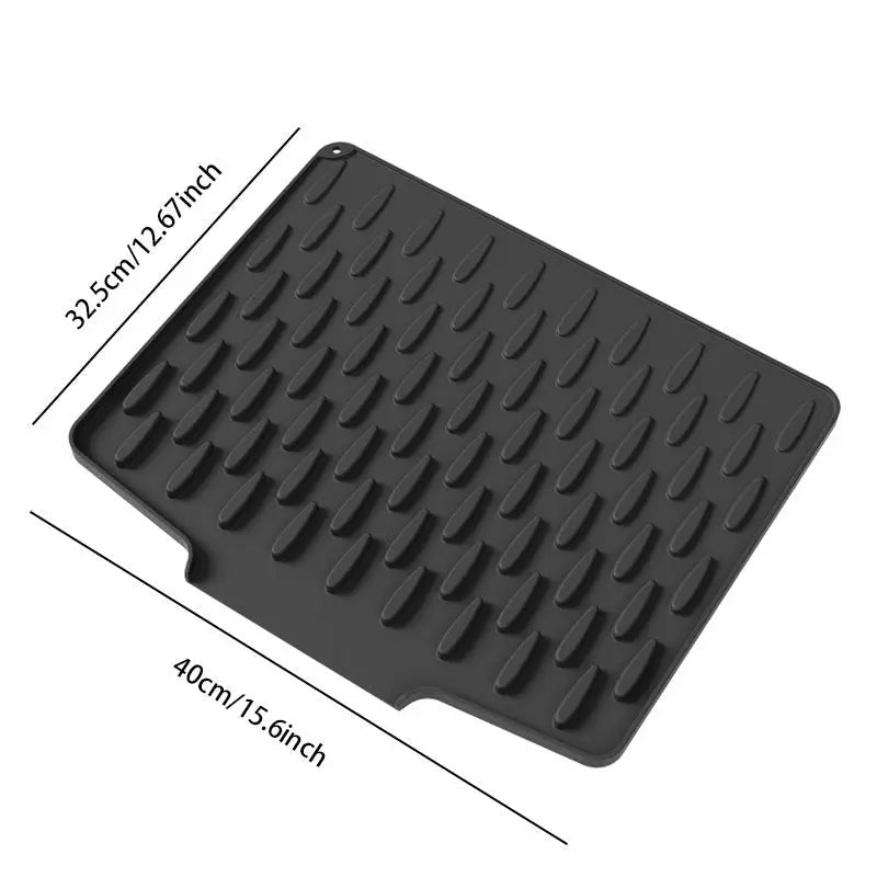 Dish Drying Mat Heat-Resistant & Quick-Drying Silicone