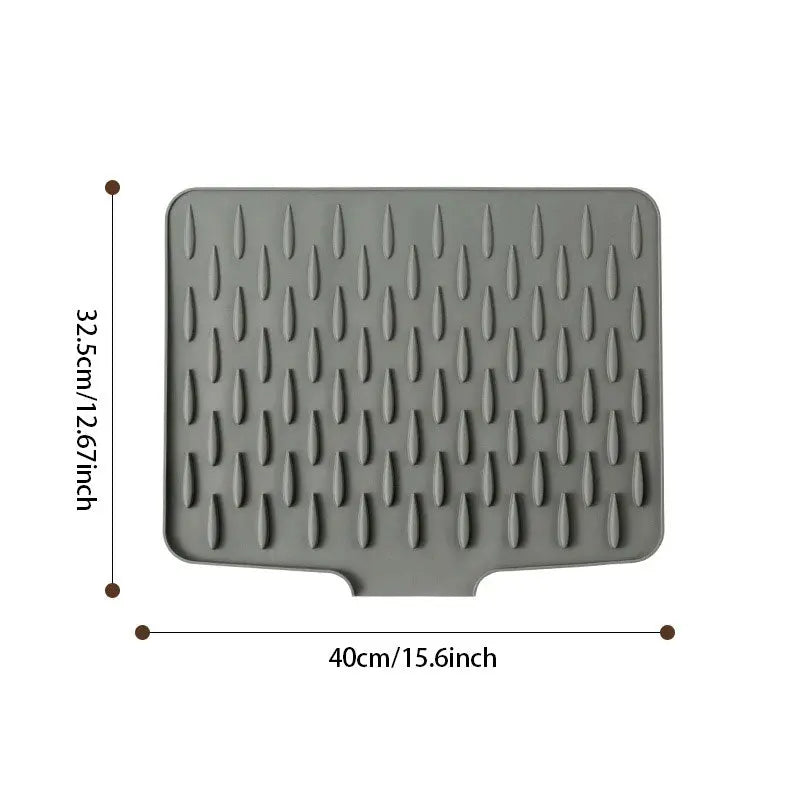 Dish Drying Mat Silicone Heat-Resistant & Foldable