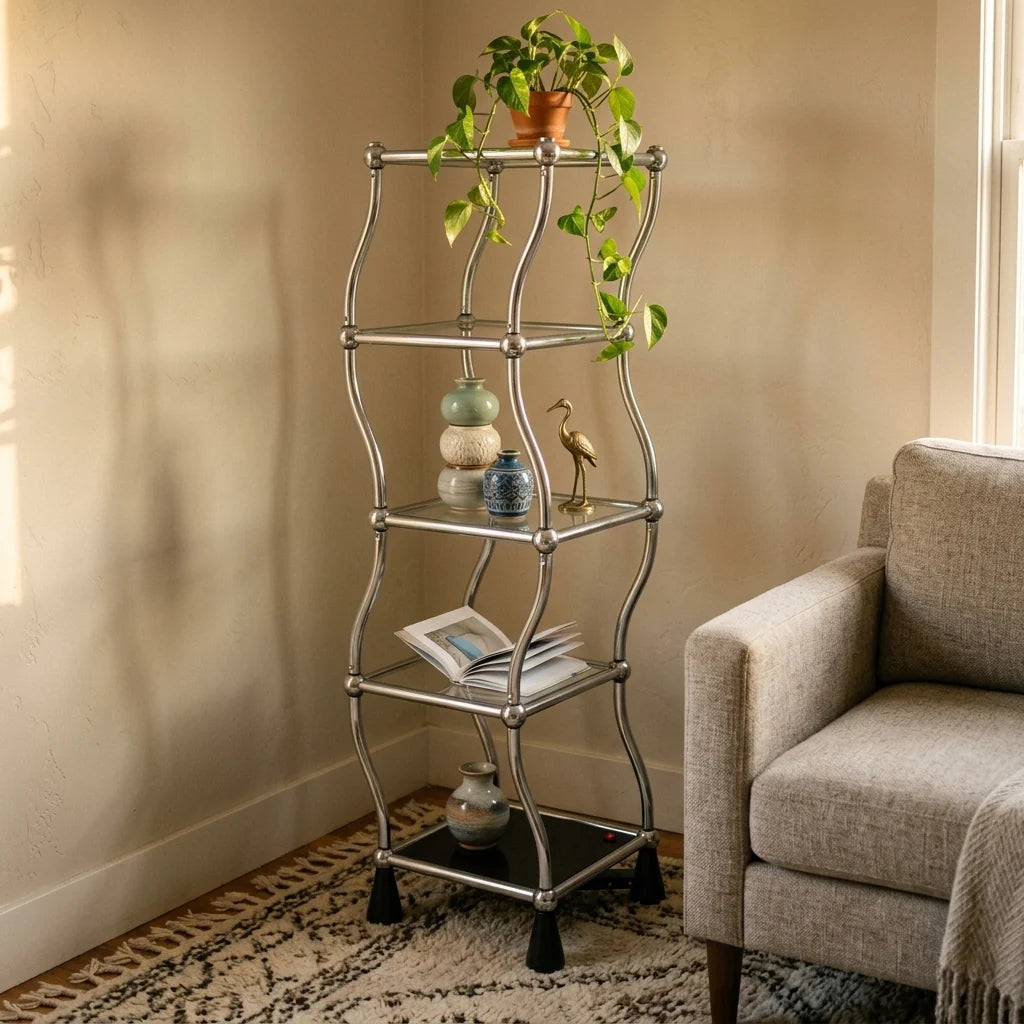Display Shelf Motorized Rotating 5-Tier With Casters
