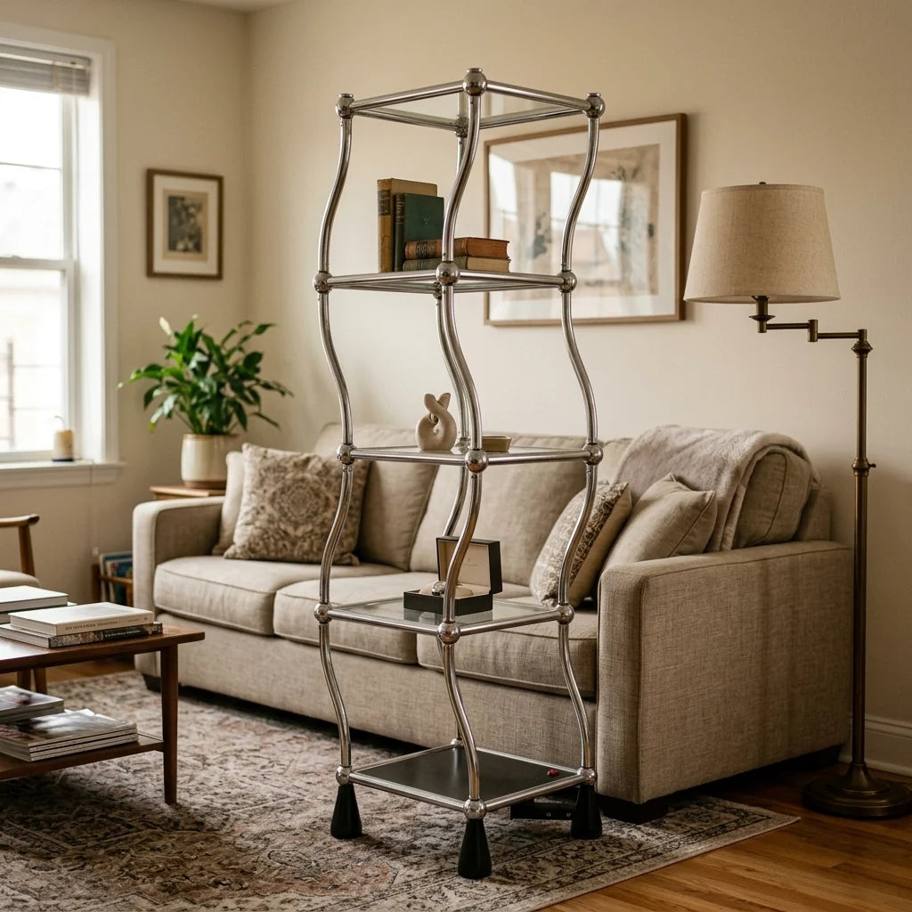 Display Shelf Motorized Rotating 5-Tier With Casters
