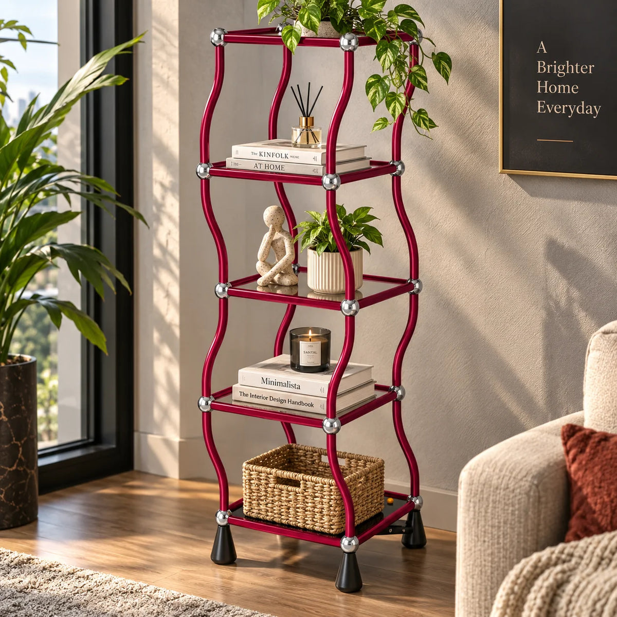 Display Shelf Motorized Rotating 5-Tier With Casters