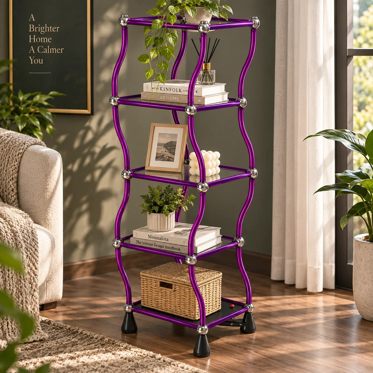 Display Shelf Motorized Rotating 5-Tier With Casters