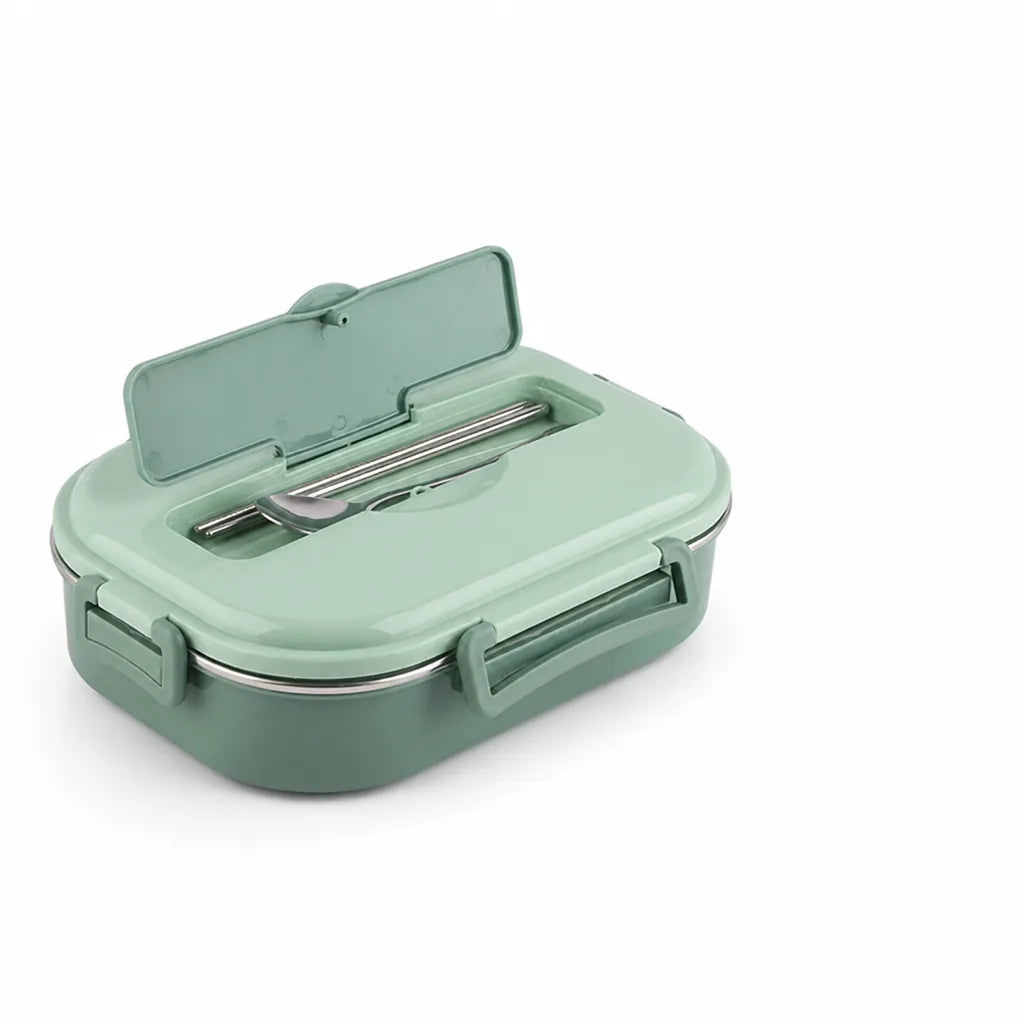 Divided Stainless Steel Bento Lunch Box (4-Compartment)