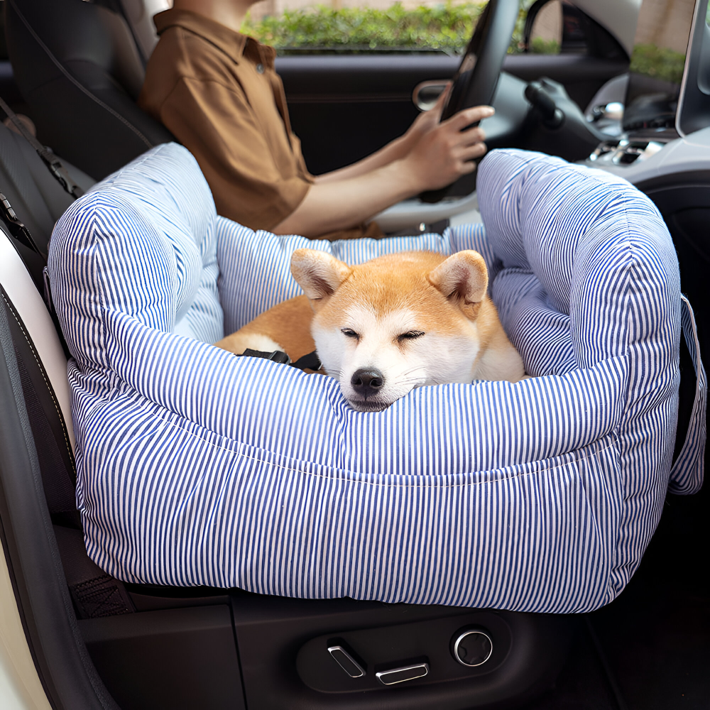 Dog Car Seat Elevated Padded Seatbelt Attachment