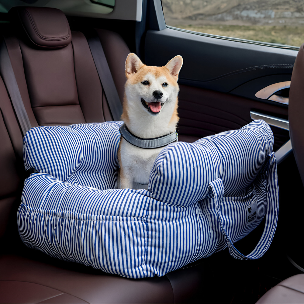 Dog Car Seat Elevated Padded Seatbelt Attachment