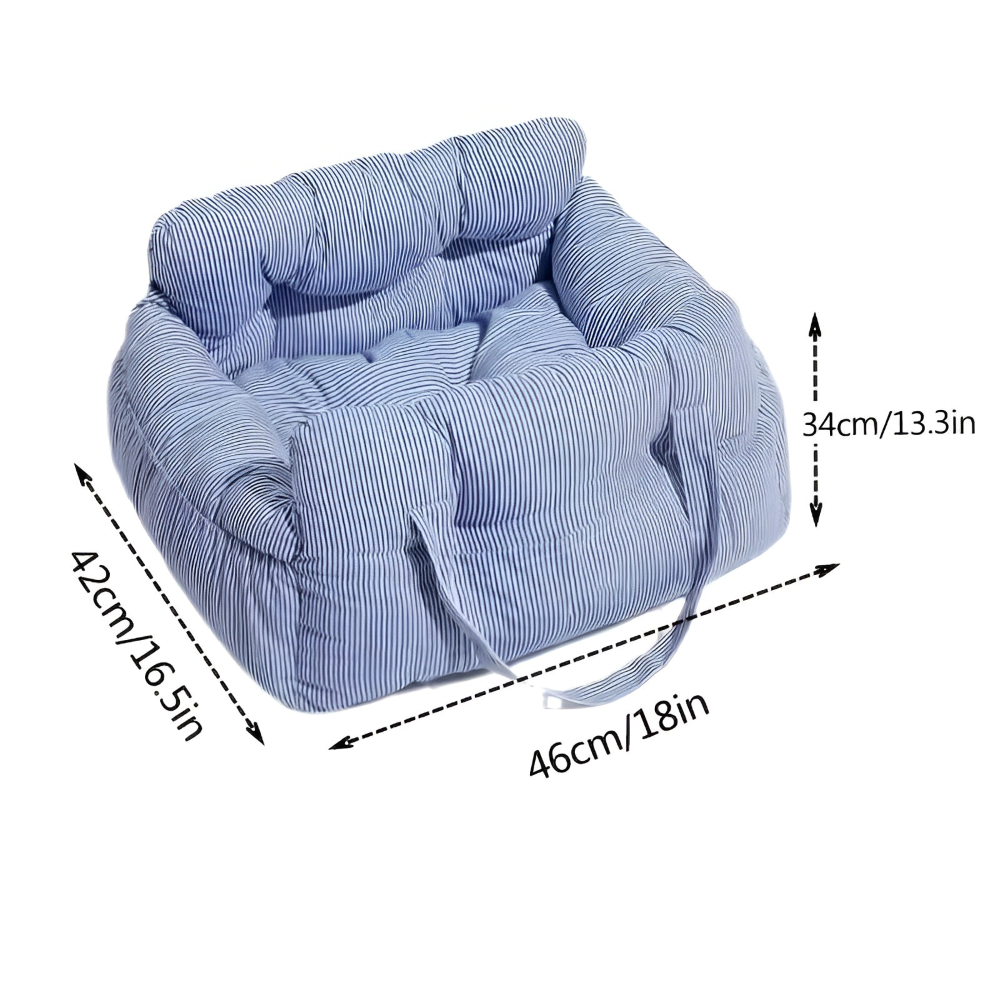Dog Car Seat Elevated Padded Seatbelt Attachment