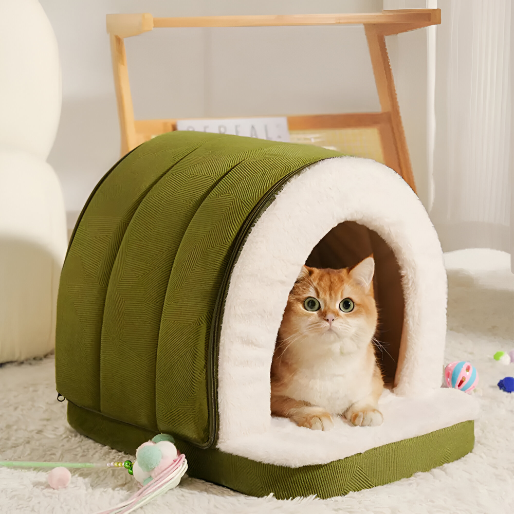 Dog & Cat Bed Convertible Orthopedic Plush Washable Cover