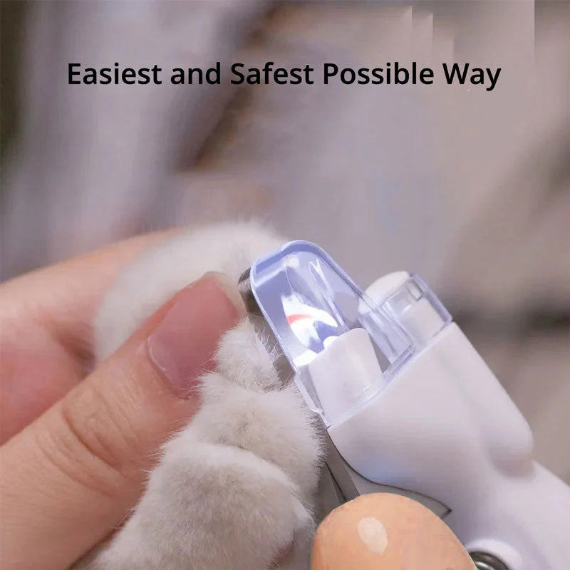 Dog Nail Clippers LED Light & Safety Guard