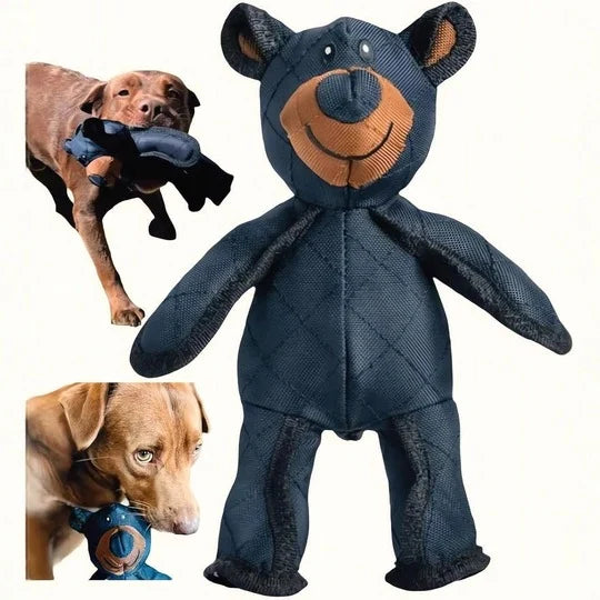 Dog Toy Plush Bear Reinforced Stitching Internal Squeaker