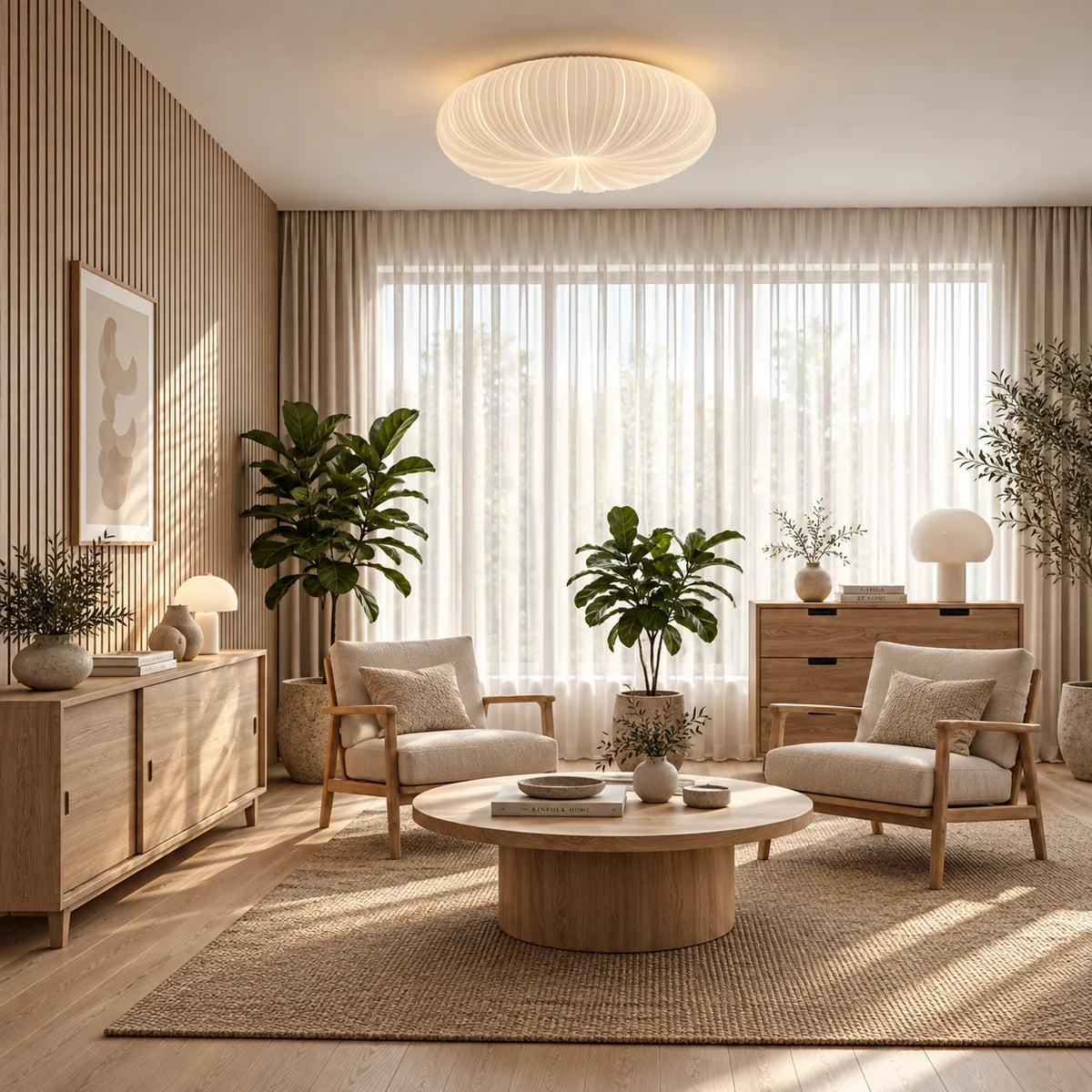 Dome Ceiling Light Soft Diffused Light Iron Frame