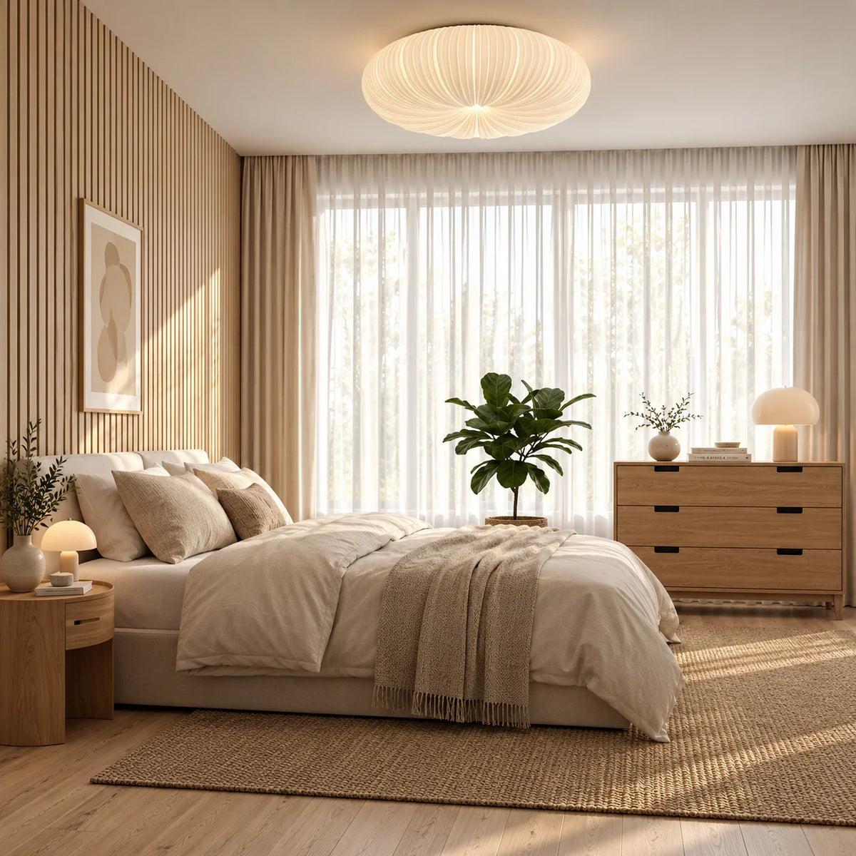 Dome Ceiling Light Soft Diffused Light Iron Frame