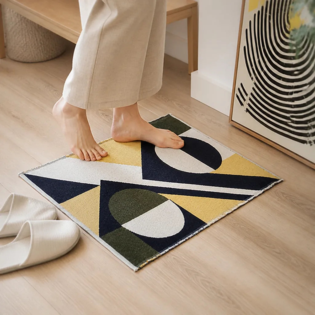 Doormat Cotton Jacquard Graphic Tile