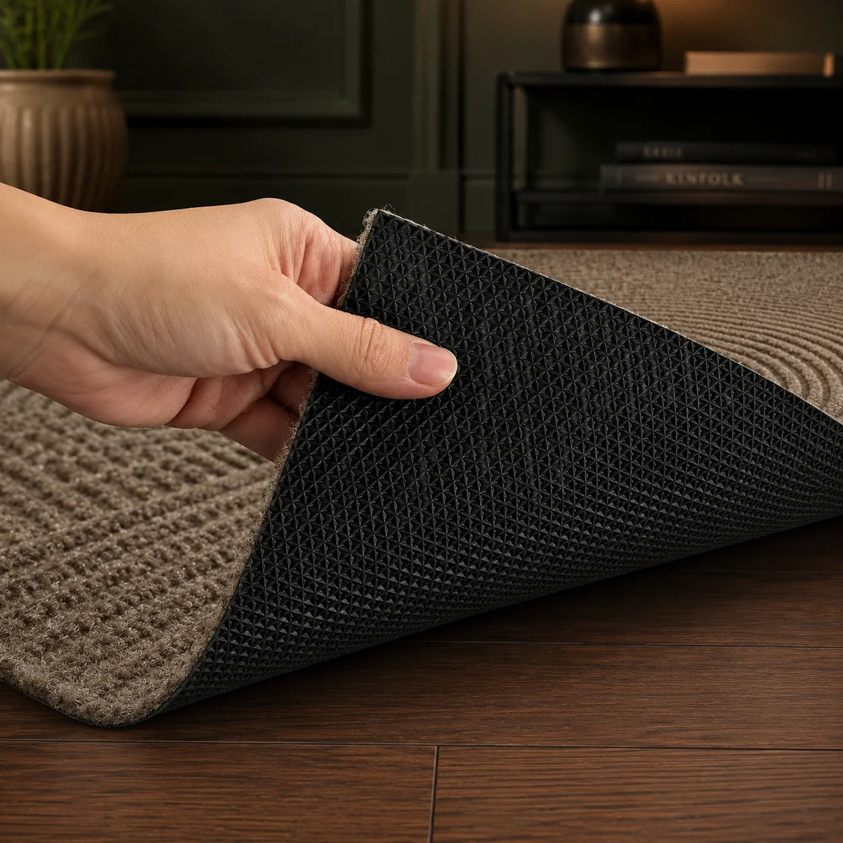 Doormat Indoor Outdoor 3D Groove Non-Slip TPR Backing