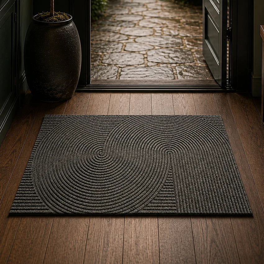 Doormat Indoor Outdoor 3D Groove Non-Slip TPR Backing