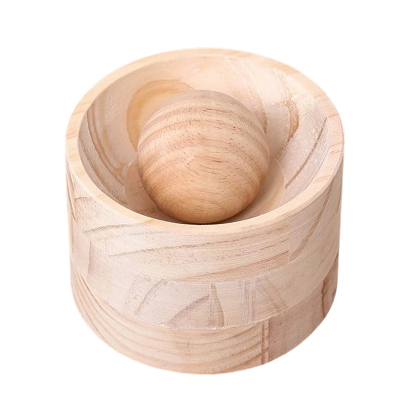 Dough Press Natural Wood Non-Stick Ergonomic Handle