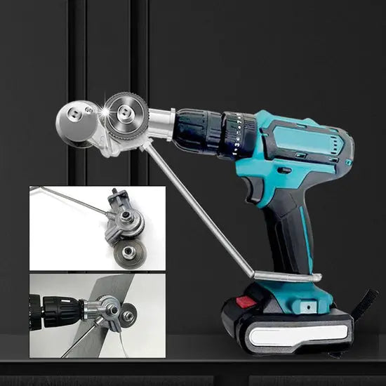 Drill Nibbler Attachment 360° Rotating Burr-Free Cuts