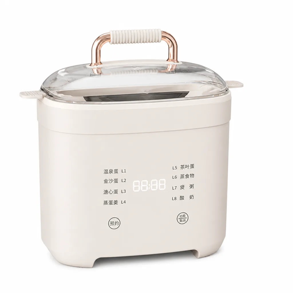 Electric Egg Cooker 6-Egg Non-Stick & Transparent Lid