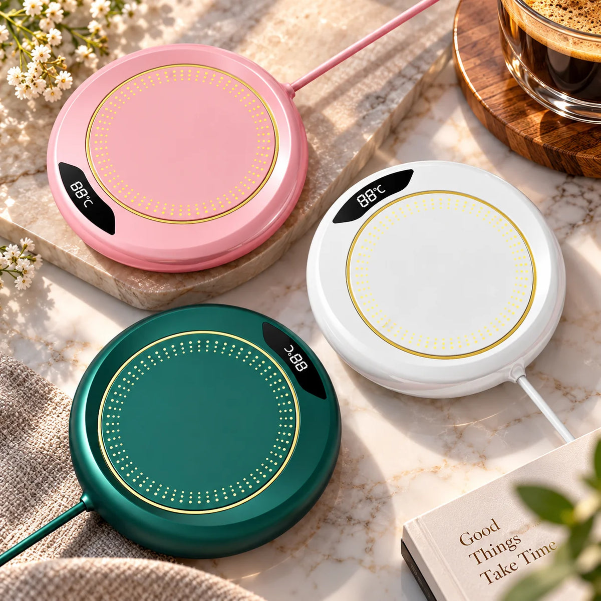 Electric Mug Warmer Digital Display 3 Preset Temps