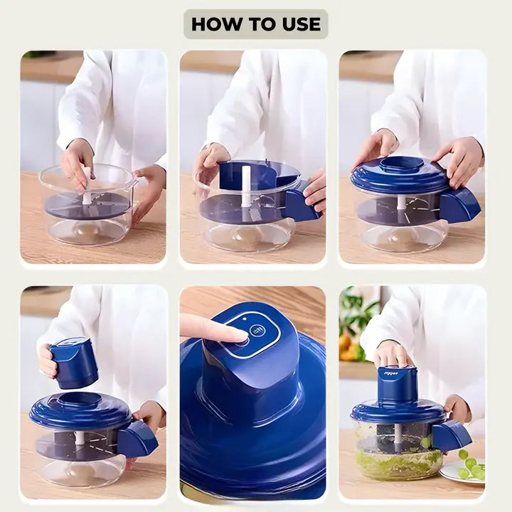 Electric Peeler One-Button Rechargeable Stainless Steel Blades