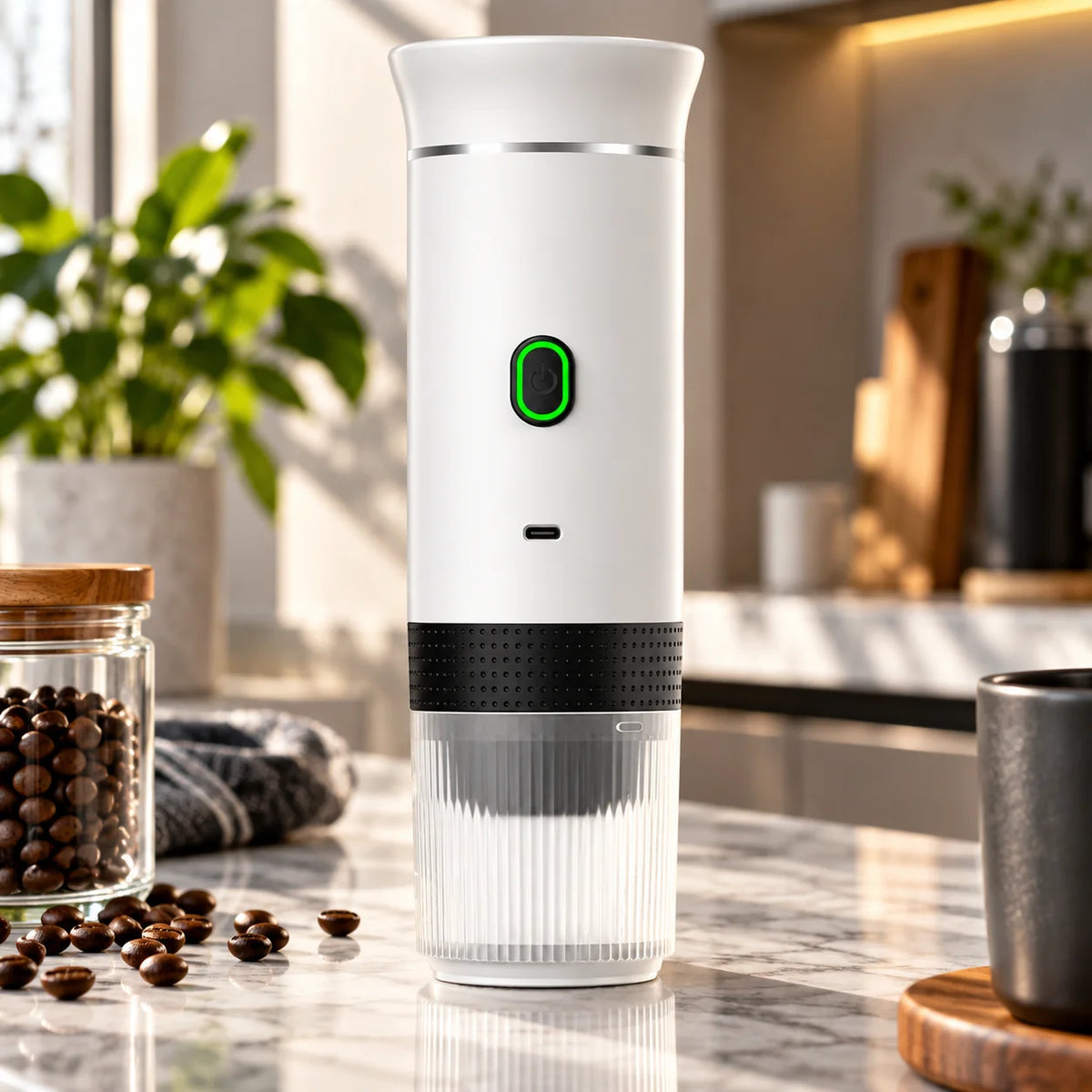 Espresso Maker Compact Car-Powered Ground & Capsule Compatible