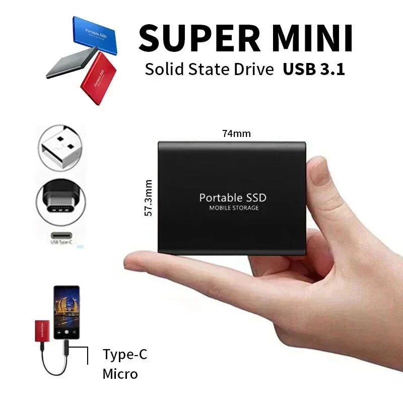 External SSD 128GB High-Speed USB-C