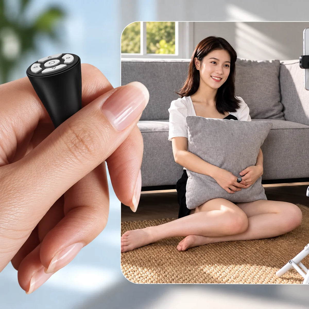 Finger Ring Remote Bluetooth Rechargeable