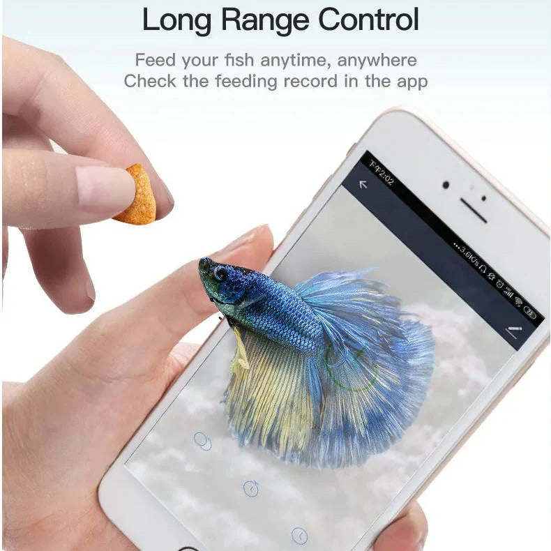 Fish Feeder App & Voice Control Adjustable Portions