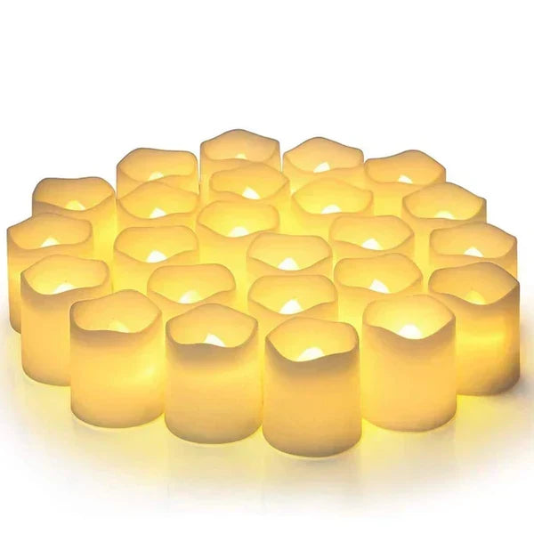 Flameless Candles Warm White Battery-Powered Pack of 24