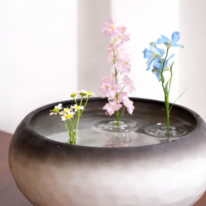 Floating Flower Holder Crystal-Clear Set of 10