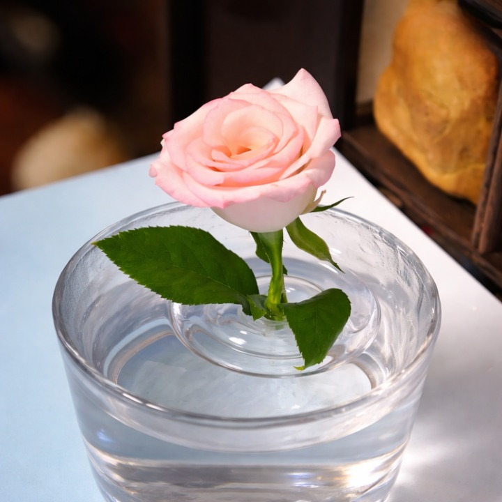 Floating Flower Holder Crystal-Clear Set of 10