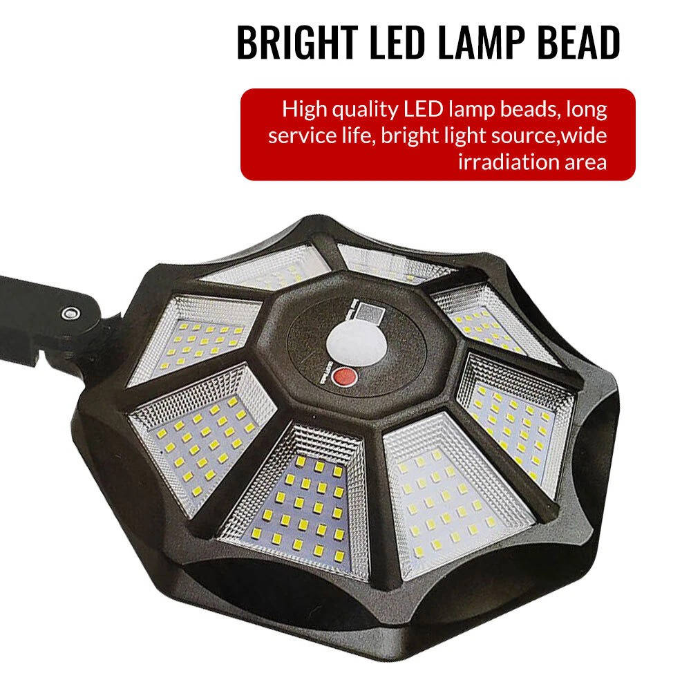 Flood Light Solar Motion Sensor 168-LED Dual Adjustable Heads