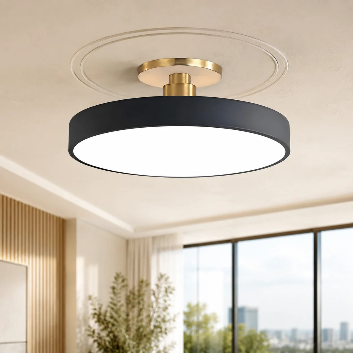 Flush Mount Ceiling Light LED Acrylic Diffuser Low-Profile