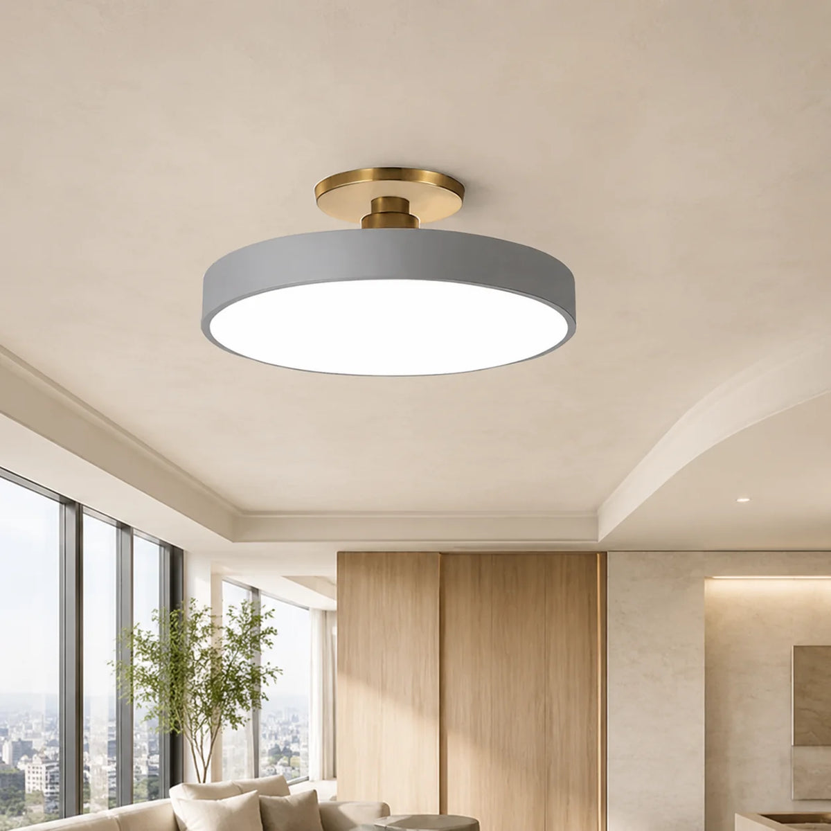 Flush Mount Ceiling Light LED Acrylic Diffuser Low-Profile
