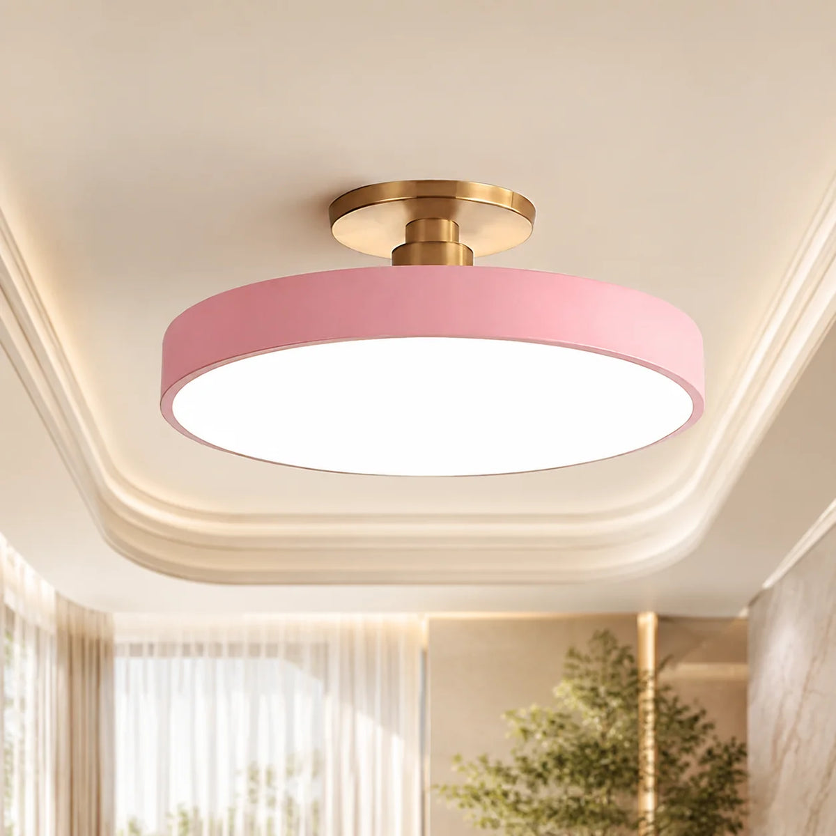 Flush Mount Ceiling Light LED Acrylic Diffuser Low-Profile
