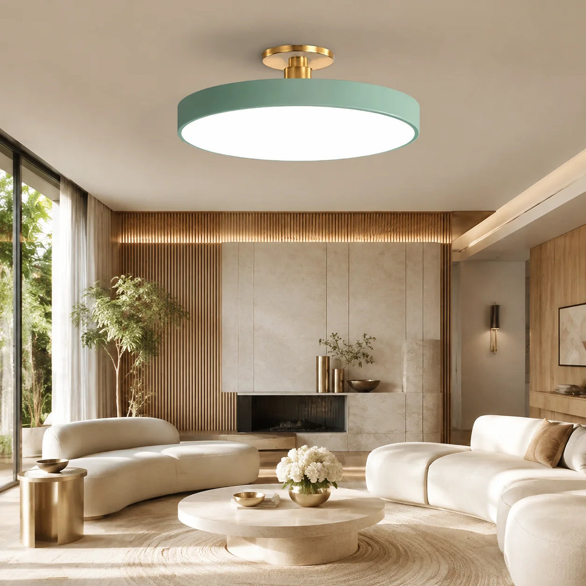 Flush Mount Ceiling Light LED Acrylic Diffuser Low-Profile