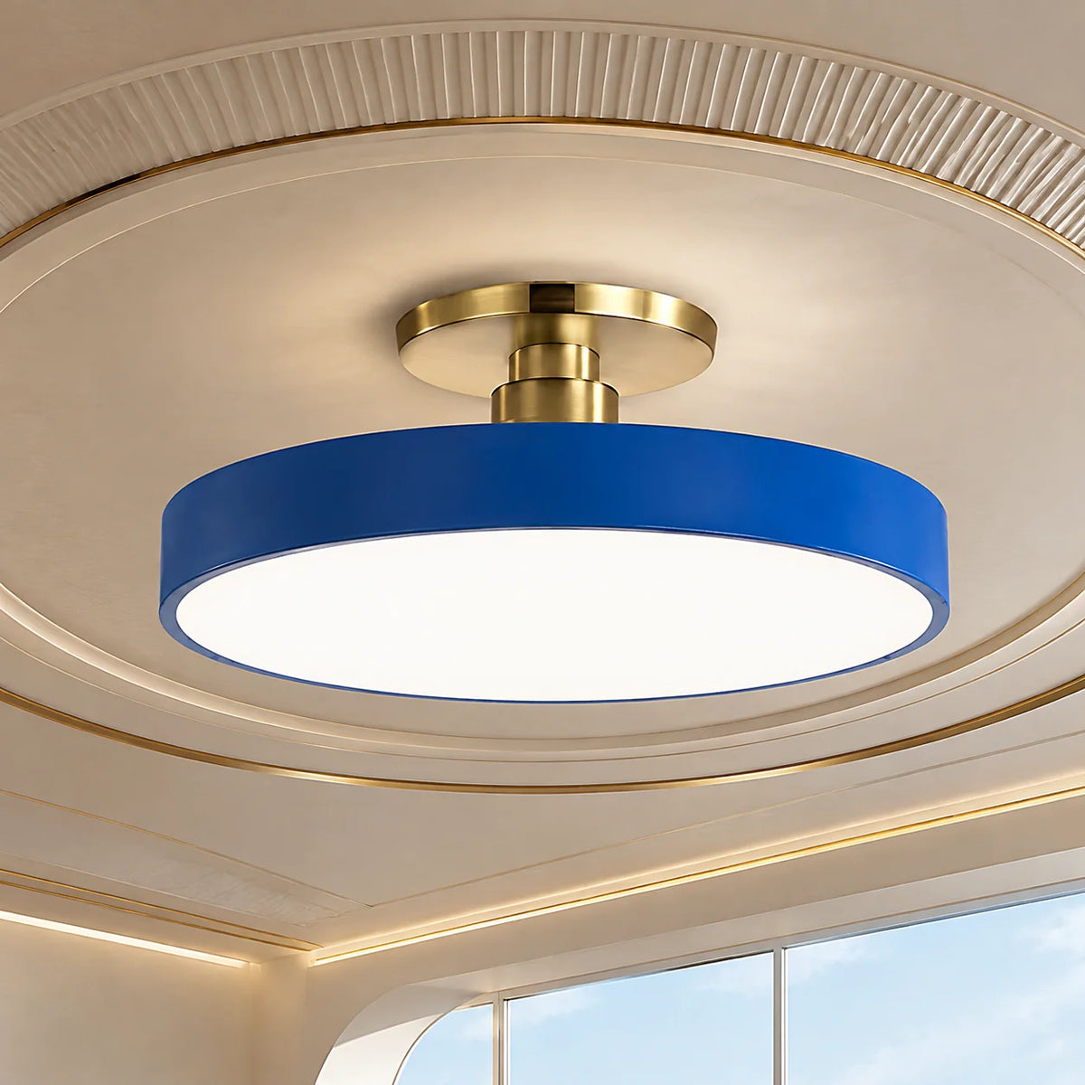 Flush Mount Ceiling Light LED Acrylic Diffuser Low-Profile