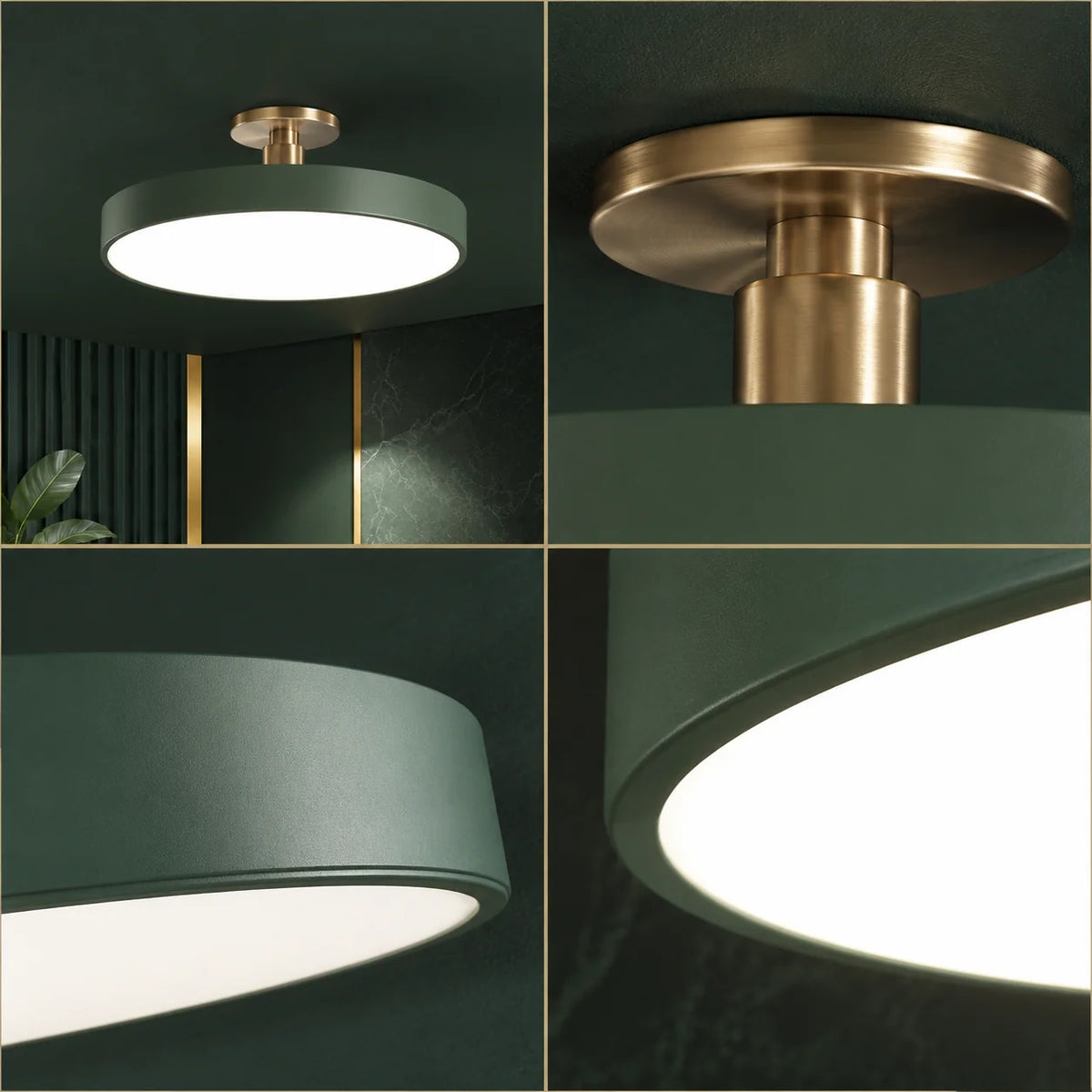 Flush Mount Ceiling Light LED Acrylic Diffuser Low-Profile